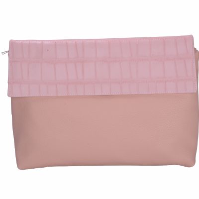 Classic Cosmetic Makeup Clutch with Embedded Mirror